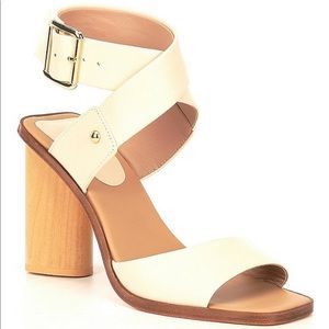 Hamlin Square Toe Leather Ankle Strap Dress Sandal